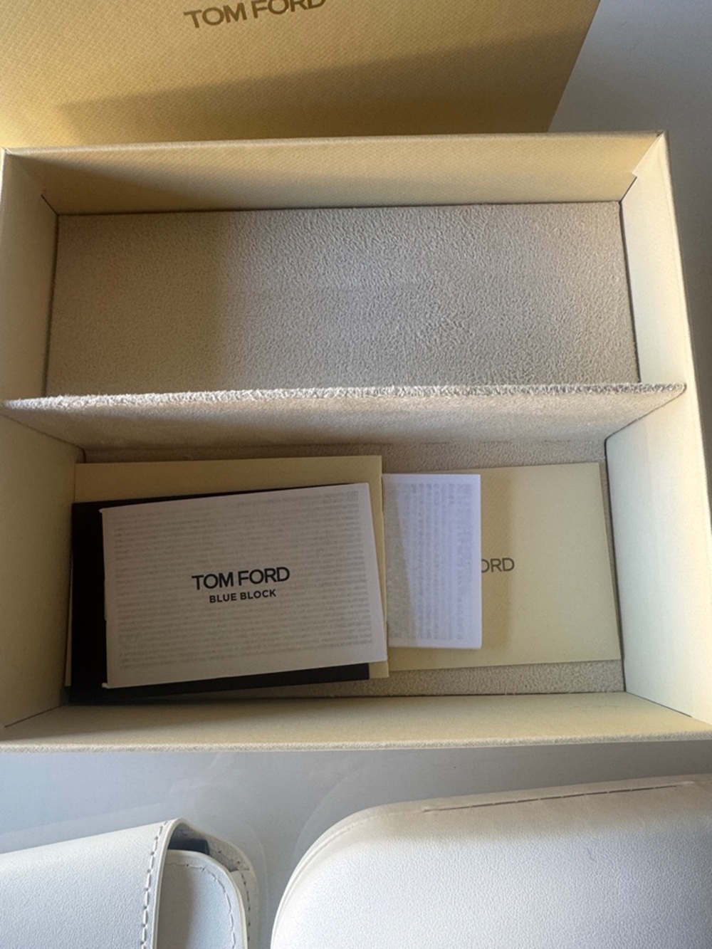 Tom Ford Blue Block Squared Cat Eye with Clip on Sun Shade - Case Set with Box - Picture 4 of 15